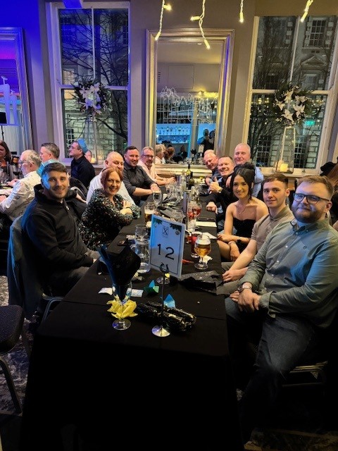 The M&E Integrated Services team enjoying a Christmas dinner together at Ten Square Hotel Belfast
